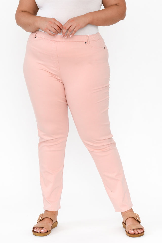Reed Pink Stretch Cotton Pants - Blue Bungalow