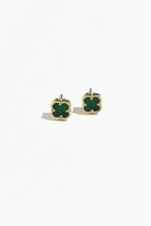 Reign Jade Stone Stud Earrings