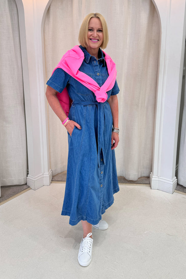 River Blue Denim Shirt Dress image 8
