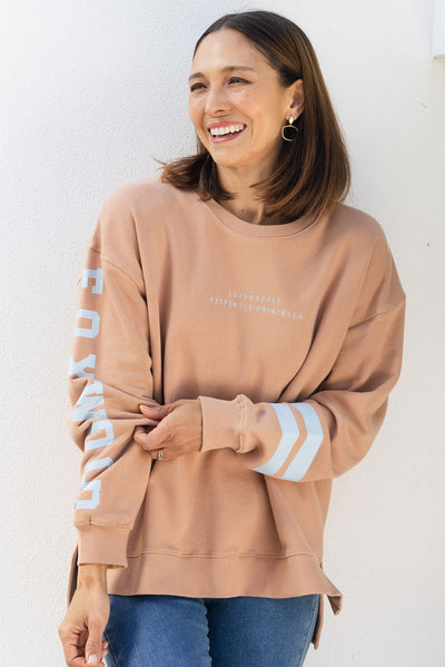 Origin Tan Cotton Crewneck Sweatshirt