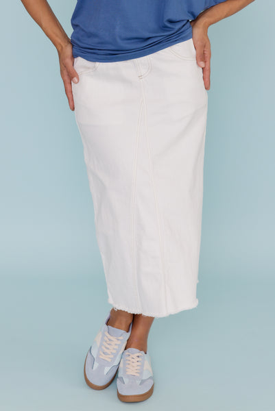 Lusia Dark Blue Denim Tie Skirt