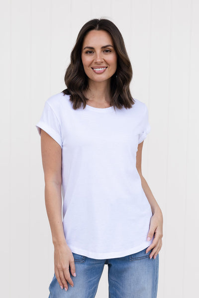 Manly White Cotton Tee