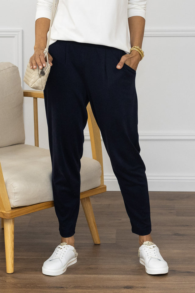 SuedeLuxe Navy Pocket Pants