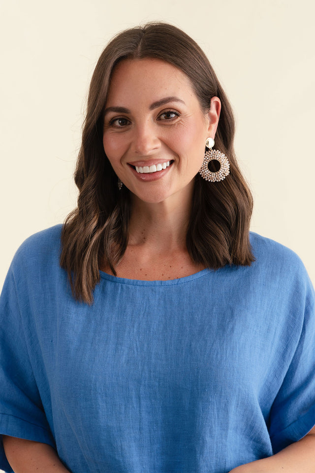 Jing Pink Bead Drop Earrings