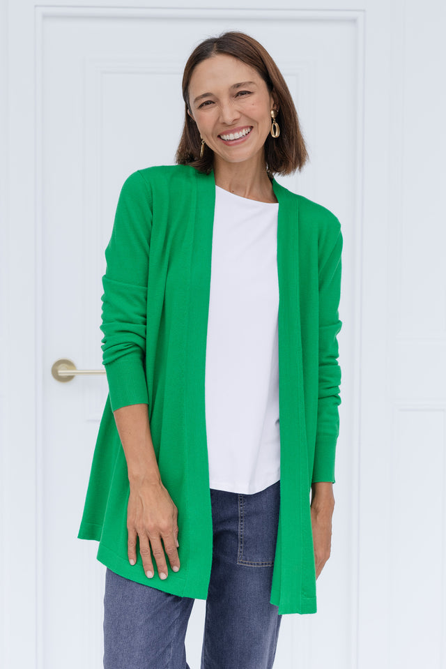 Morocco Green Knit Cardigan