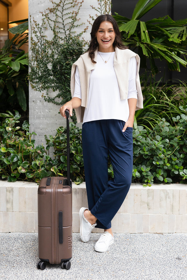 Rosella Navy Bamboo Pants