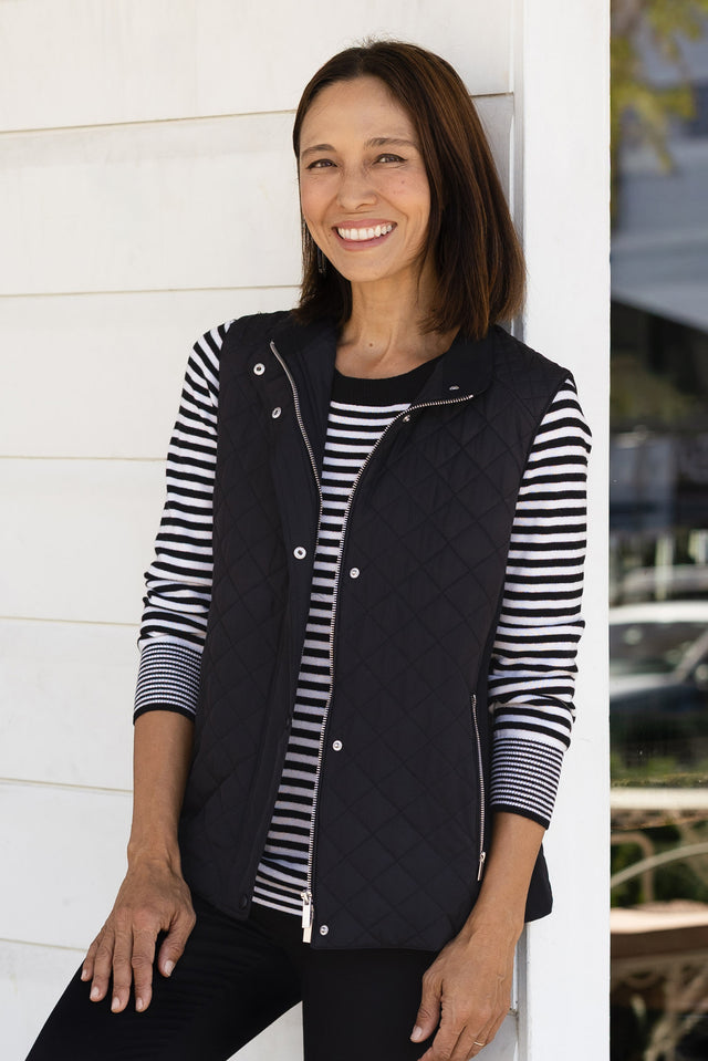 Joey Black Puffer Vest