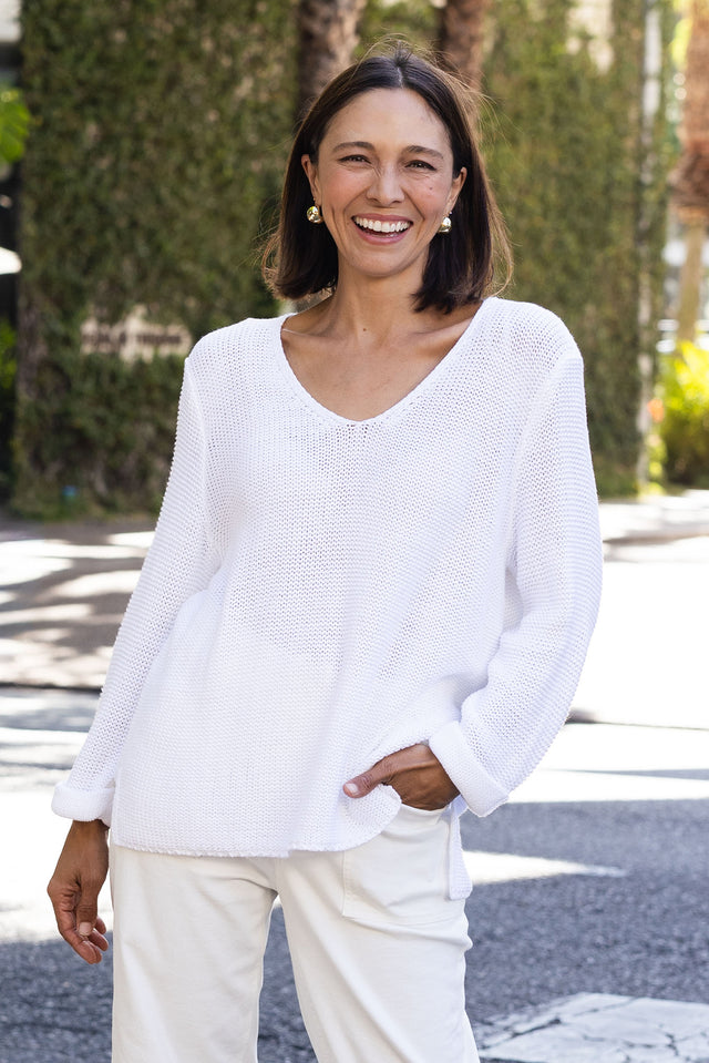 Toulouse White Cotton Jumper