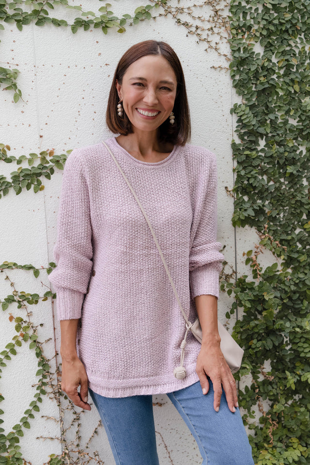 Lucas Pink Knit Button Jumper