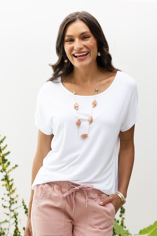 Newton White Drape Tee,Lifestyle