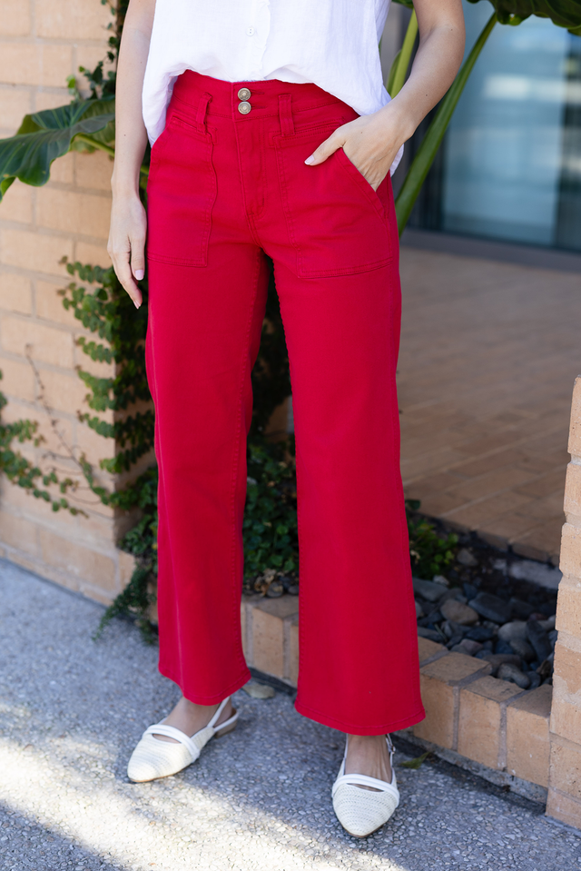 Orwell Red Straight Leg Jeans