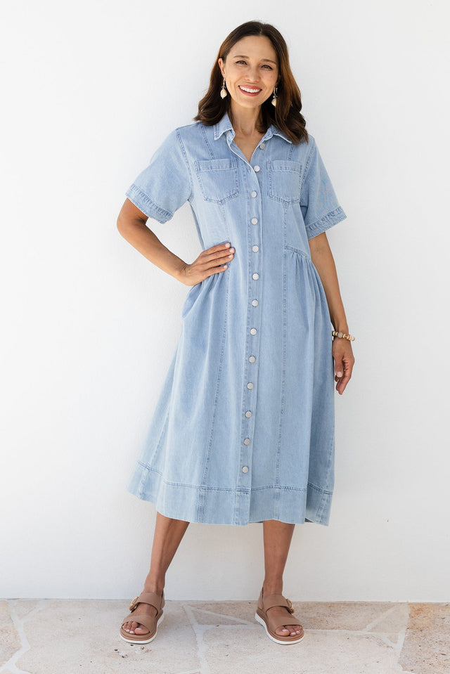 Willow Blue Denim Shirt Dress,Lifestyle
