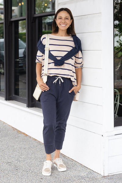Fundamental Brunch Navy Cotton Sweatpants