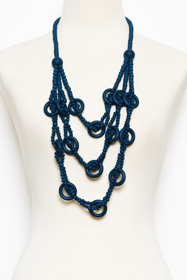 Riina Blue Beaded Necklace