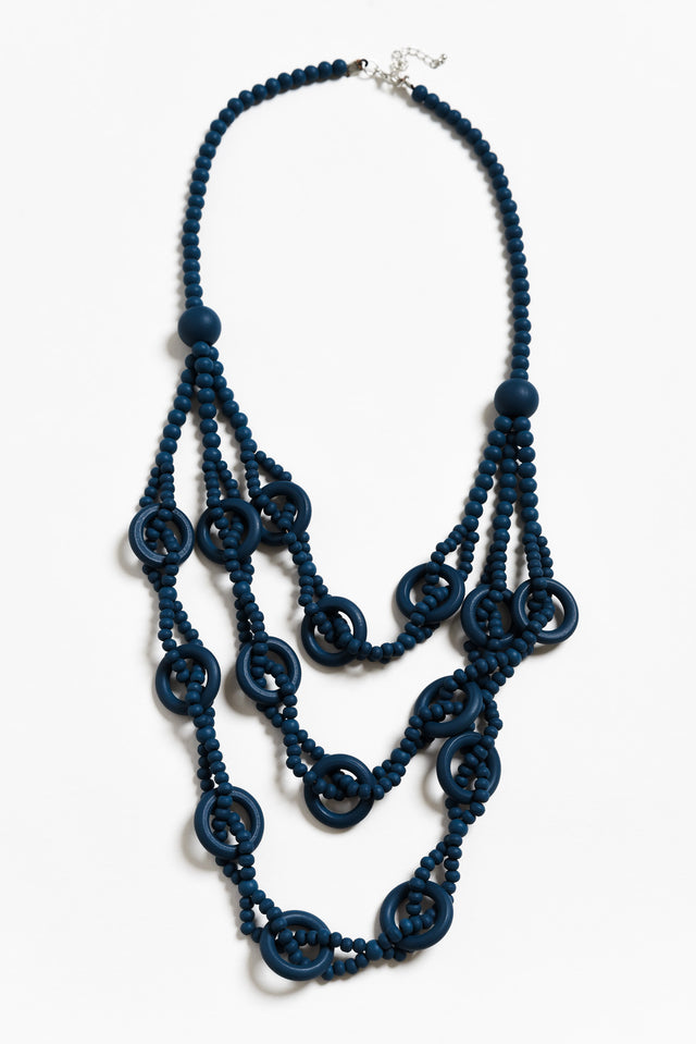 Riina Blue Beaded Necklace image 1