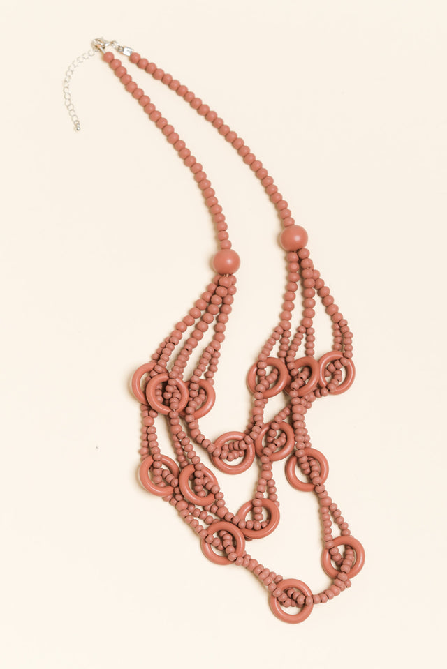 Riina Orange Beaded Necklace