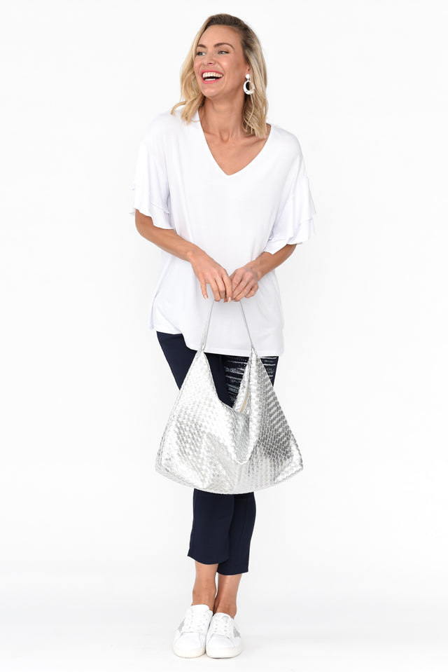 Ripon White Frill Sleeve Top banner image