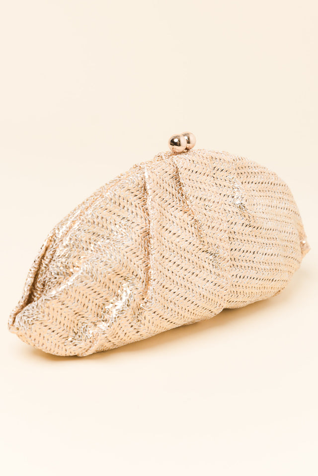 Rita Gold Woven Clutch image 2