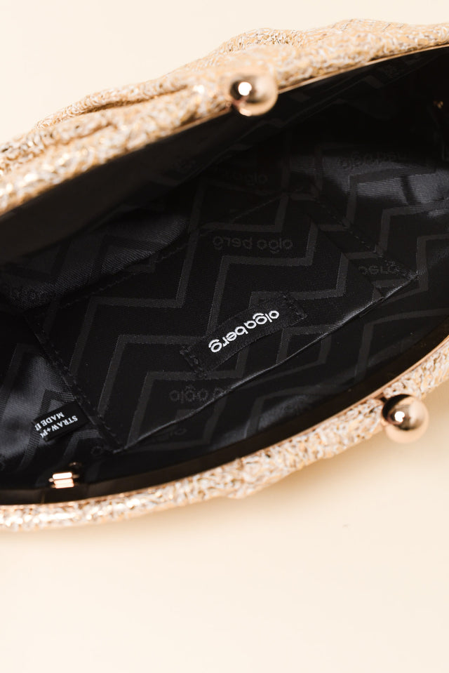 Rita Gold Woven Clutch image 3