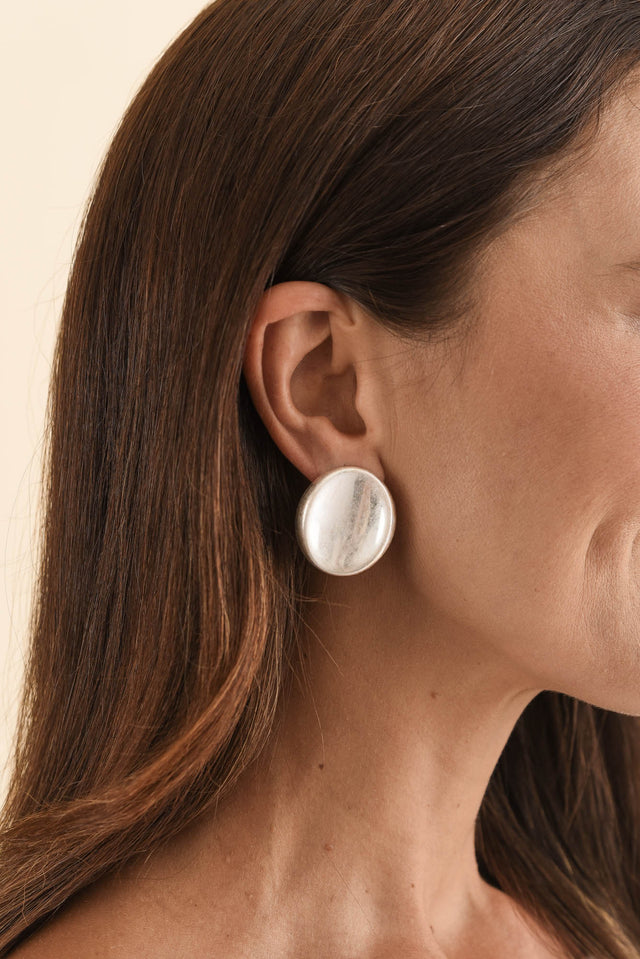 Rory Silver Disc Earrings