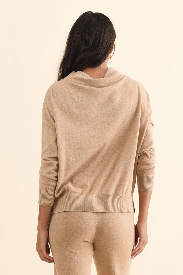 Rowan Cream Cotton Cashmere Knit Jumper,Brunette model,alt text|model:Brontie image 5