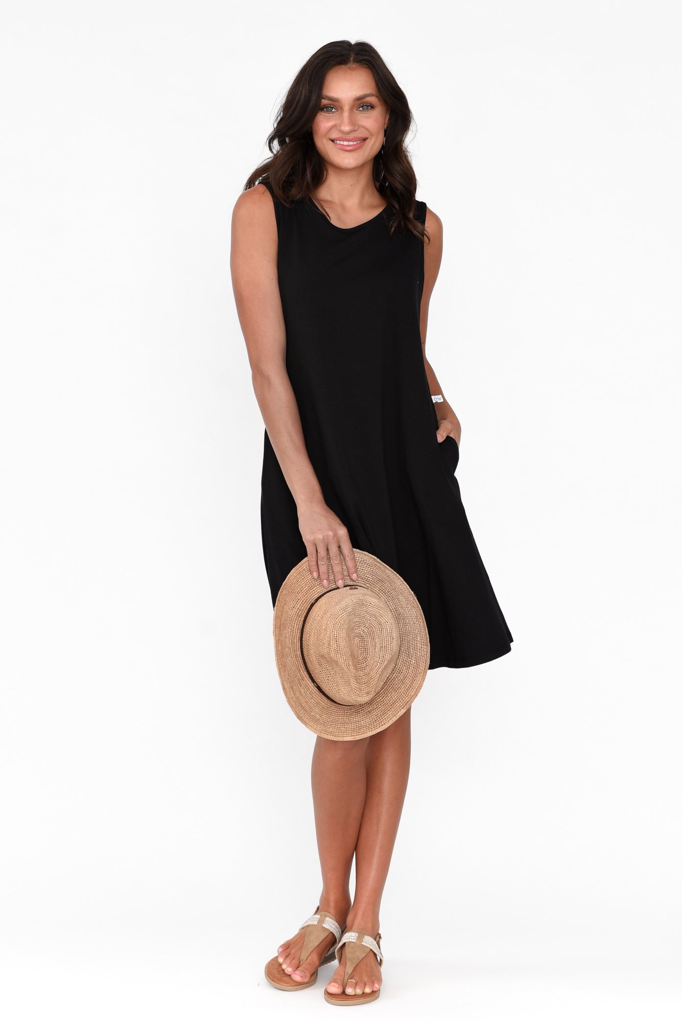 Roxanne Indigo Stripe Swing Dress