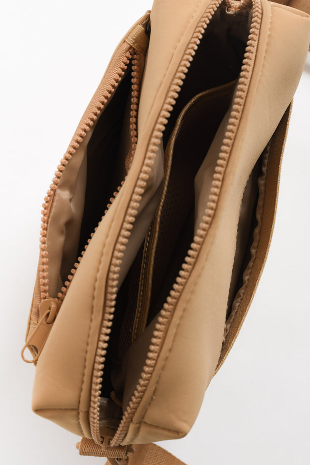 Rudy Beige Neoprene Crossbody Bag