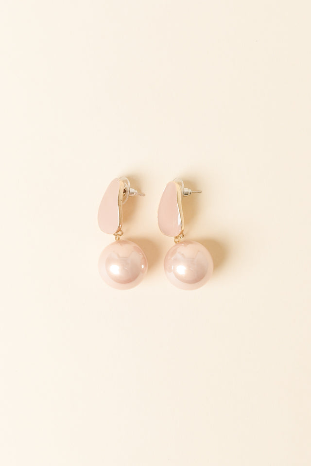 Rumer Pink Pearl Drop Earrings image 1