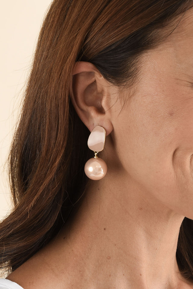 Rumer Pink Pearl Drop Earrings