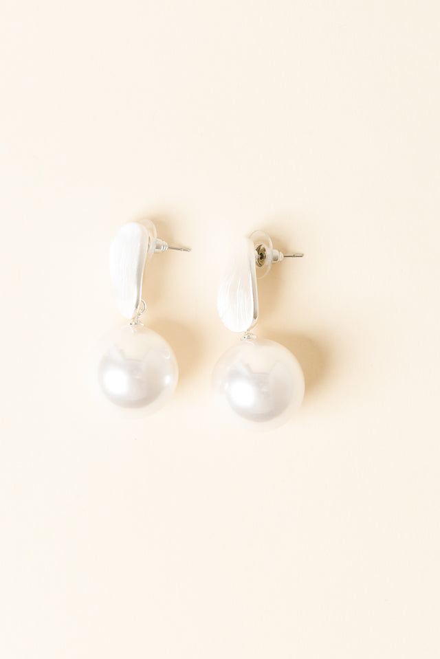 Rumer Silver Pearl Drop Earrings image 1