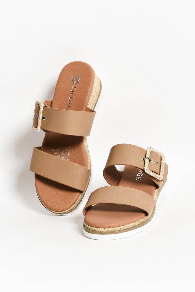 Ryver Taupe Buckle Wedge Sandal