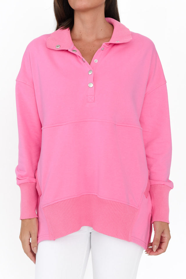 Sadie Pink Cotton Blend Sweater
