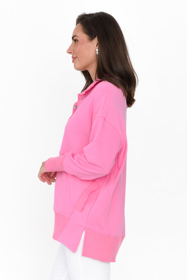 Sadie Pink Cotton Blend Sweater