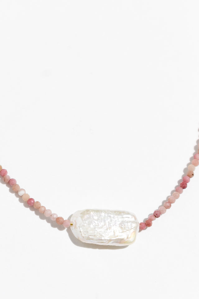 Sado Pink Beaded Pearl Necklace