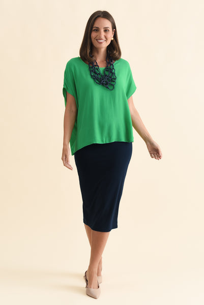 Sali Green Drape Top - Blue Bungalow AU