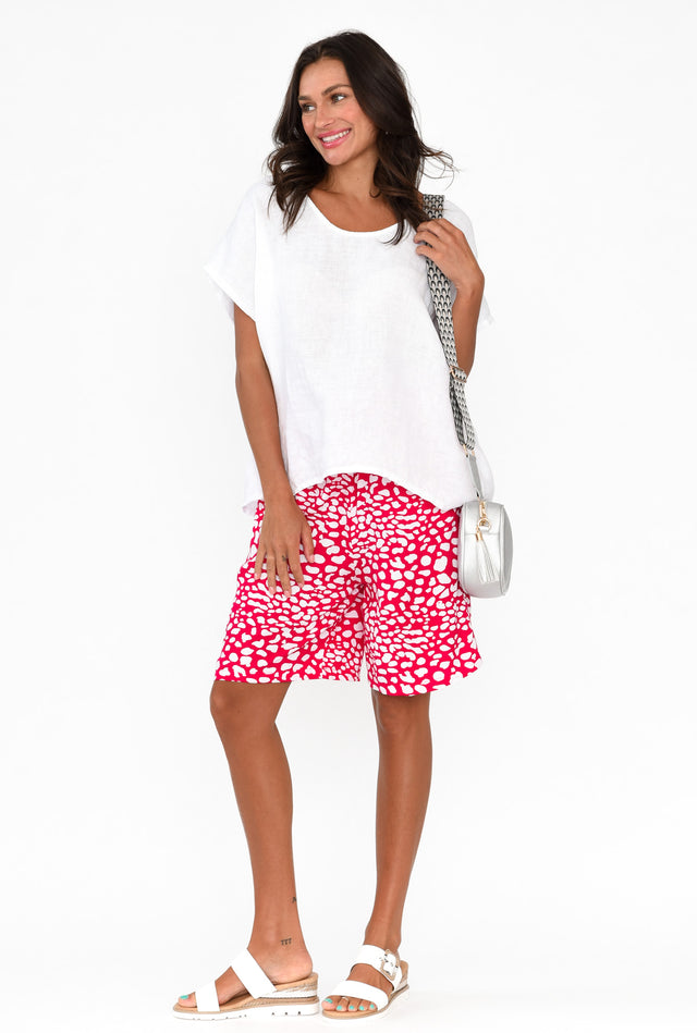 Sally Hot Pink Spot Relaxed Shorts
