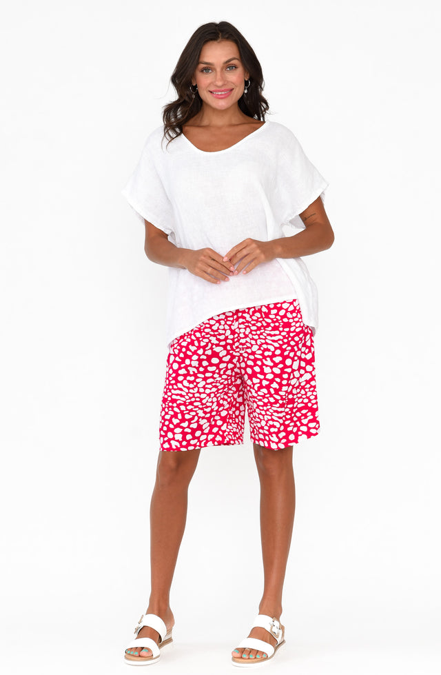Sally Hot Pink Spot Relaxed Shorts