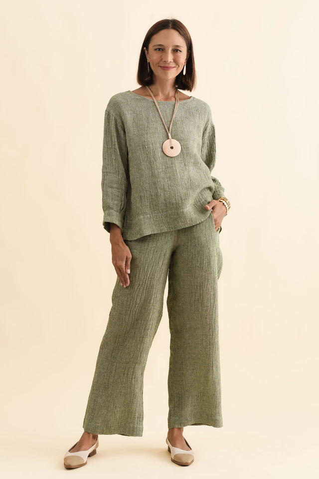 Xandra Sage Linen Pocket Pants banner image