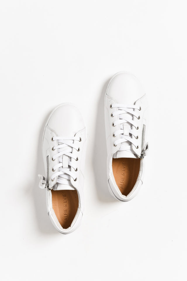 Salute White Leather Sneaker image 4