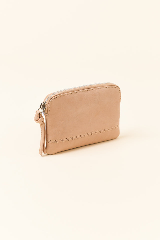 Samara Beige Leather Pouch