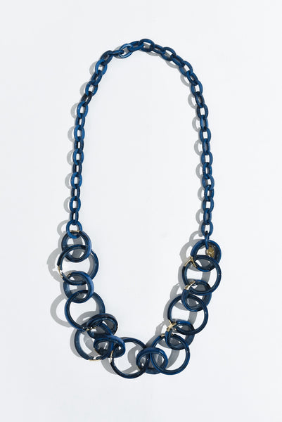 Samson Blue Chain Necklace - Blue Bungalow AU