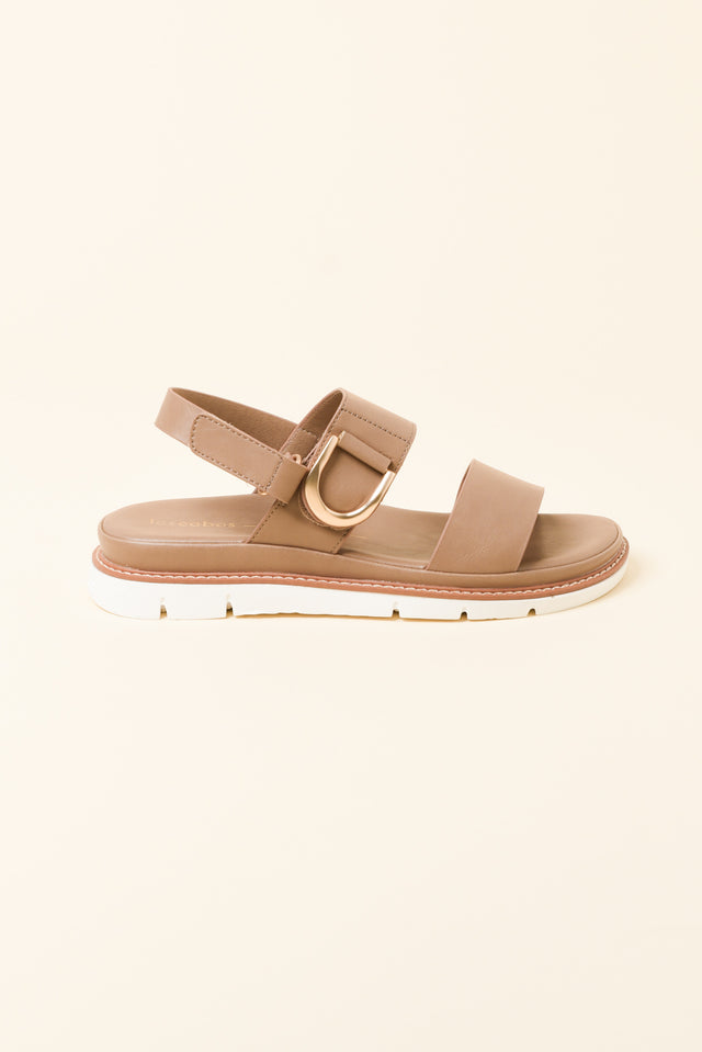 Sana Taupe Velcro Sandal image 1