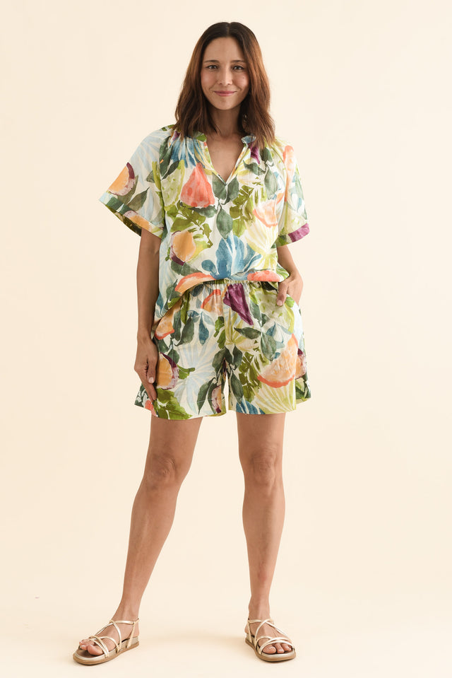 Madrid Yellow Fruity Cotton Shorts image 6