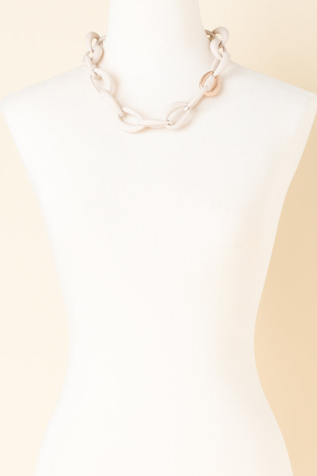 Sarah Cream Link Necklace