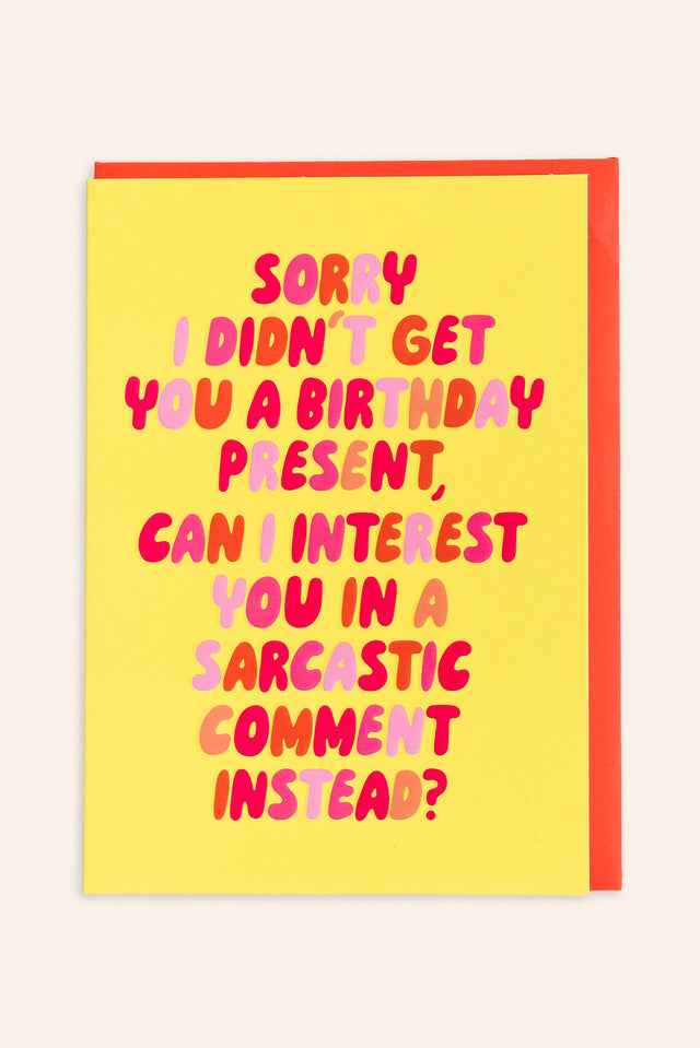 Sarcastic Comment Birthday Card image 1
