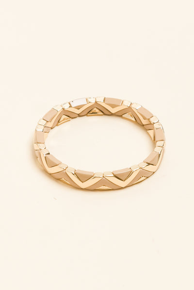 Sasha Mocha Chevron Beaded Bracelet