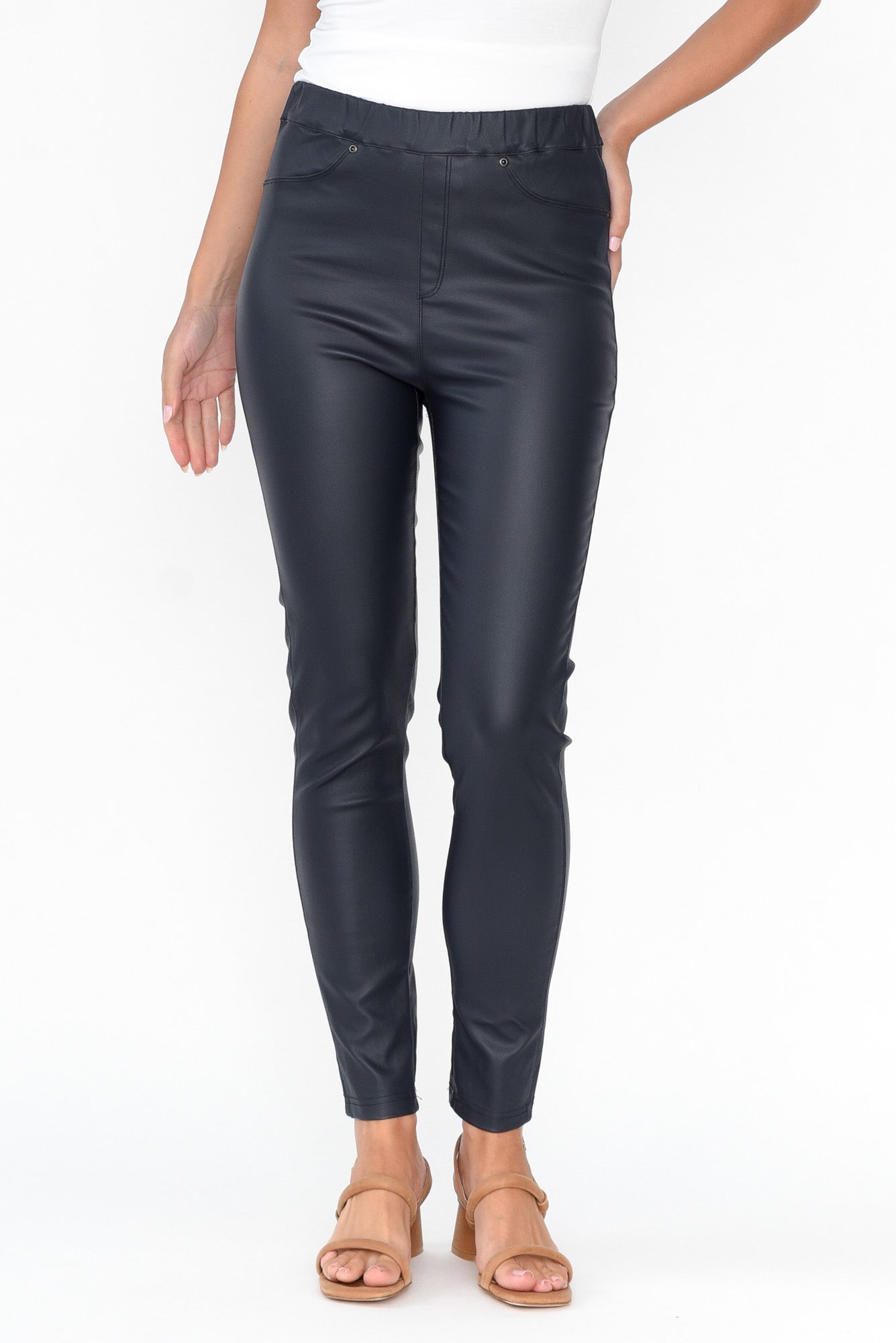 The Wet Look Pants  The perfect pant to add a little edge and eleganc   Warwick Jones