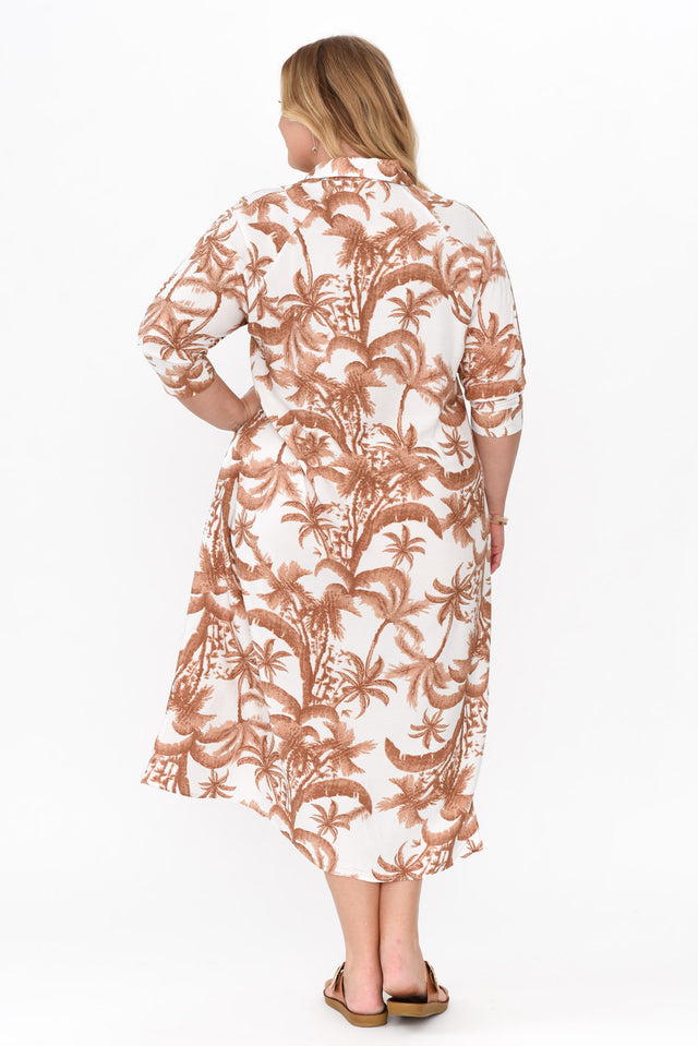 Seiko Tan Palm Shirt Dress image 10
