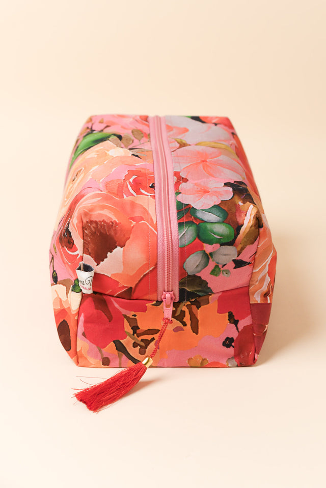 Selva Pink Rose Cotton Toiletry Bag image 3