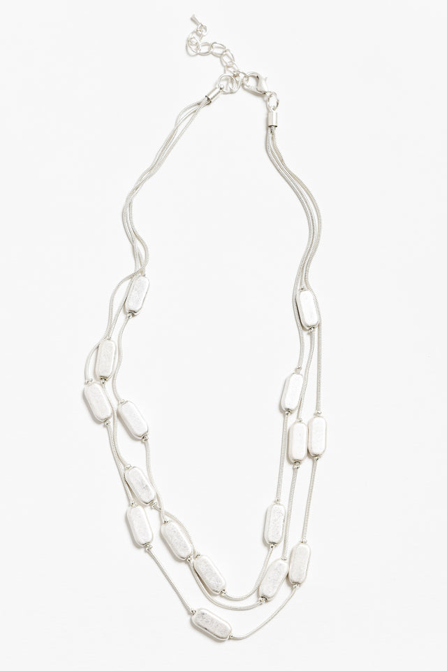 Shan Silver Beaded Necklace